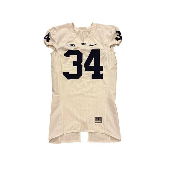 Nike Authentic Penn State Nittany #34 Lions Game Worn White Jersey Men's 44 L - Picture 1 of 8